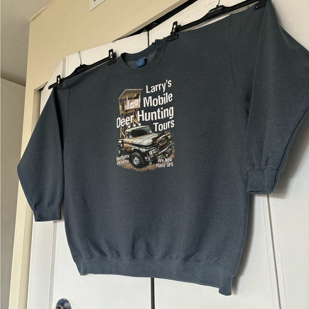 Vintage 90s Larry’s Mobile Deer Hunting Tours Sweatshirt 3XL